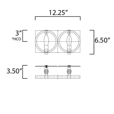 Maxim Lighting Looking Glass 2-Light Wall Sconce Polished Chrome