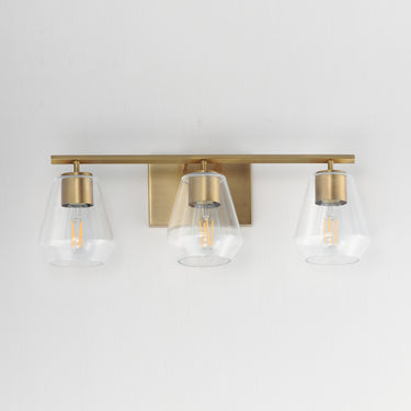 Maxim Lighting Geode 3-Light Bath Vanity Natural Aged Brass