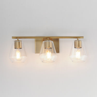 Maxim Lighting Geode 3-Light Bath Vanity Natural Aged Brass