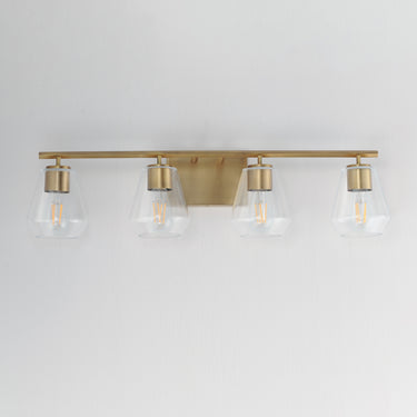Maxim Lighting Geode 4-Light Bath Vanity Natural Aged Brass