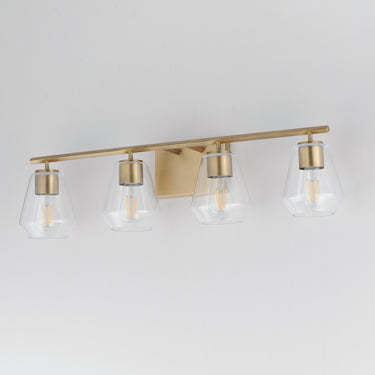 Maxim Lighting Geode 4-Light Bath Vanity Natural Aged Brass