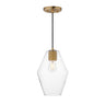 Maxim Lighting Geode Small Pendant Natural Aged Brass