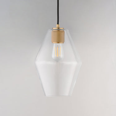 Maxim Lighting Geode Small Pendant Natural Aged Brass