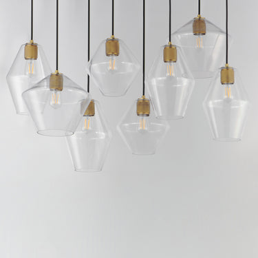 Maxim Lighting Geode 8-Light Pendant Natural Aged Brass