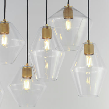 Maxim Lighting Geode 8-Light Pendant Natural Aged Brass