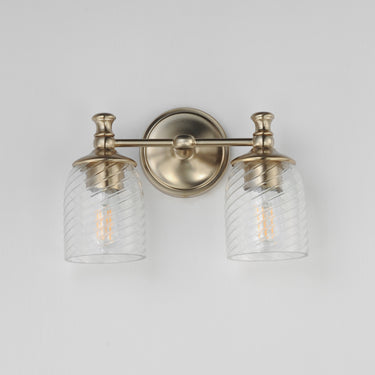 Maxim Lighting Swirl 2-Light Wall Sconce Satin Champagne