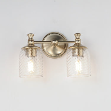 Maxim Lighting Swirl 2-Light Wall Sconce Satin Champagne