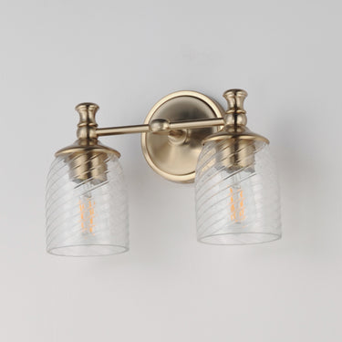 Maxim Lighting Swirl 2-Light Wall Sconce Satin Champagne