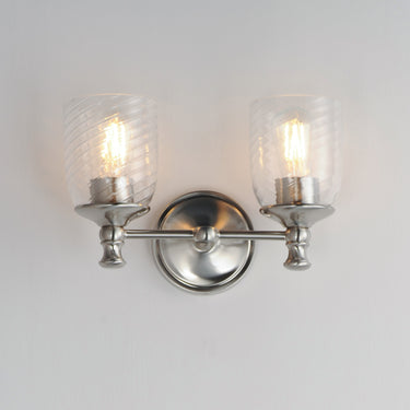 Maxim Lighting Swirl 2-Light Wall Sconce Satin Nickel