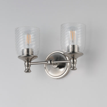 Maxim Lighting Swirl 2-Light Wall Sconce Satin Nickel