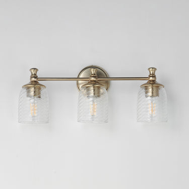 Maxim Lighting Swirl 3-Light Bath Vanity Satin Champagne