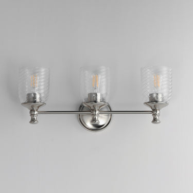 Maxim Lighting Swirl 3-Light Bath Vanity Satin Nickel