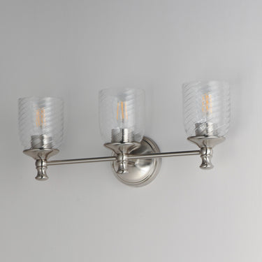 Maxim Lighting Swirl 3-Light Bath Vanity Satin Nickel