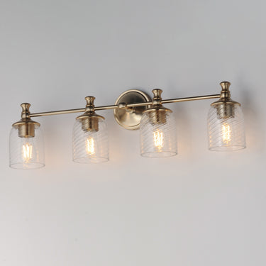 Maxim Lighting Swirl 4-Light Bath Vanity Satin Champagne