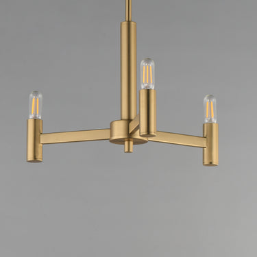 Maxim Lighting Emana 3-Light Chandelier Natural Aged Brass