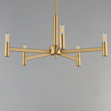 Maxim Lighting Emana 5-Light Chandelier Natural Aged Brass