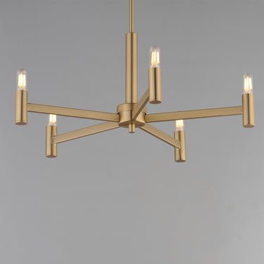 Maxim Lighting Emana 5-Light Chandelier Natural Aged Brass