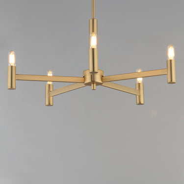 Maxim Lighting Emana 5-Light Chandelier Natural Aged Brass