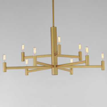 Maxim Lighting Emana 9-Light Chandelier Natural Aged Brass