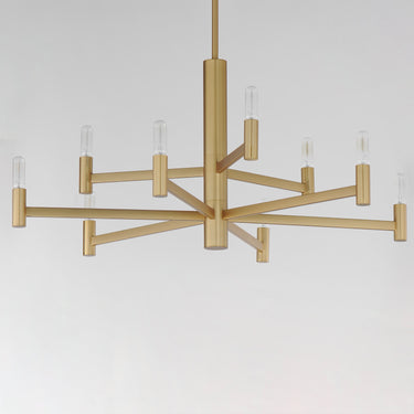 Maxim Lighting Emana 9-Light Chandelier Natural Aged Brass