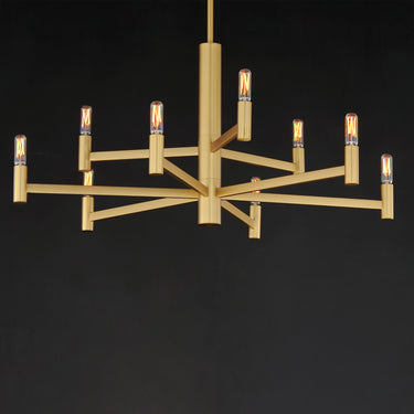 Maxim Lighting Emana 9-Light Chandelier Natural Aged Brass