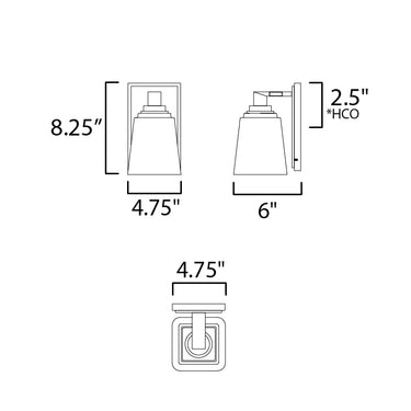 Maxim Lighting Cubos Wall Sconce Black