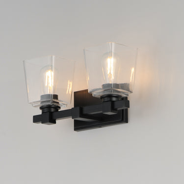 Maxim Lighting Cubos 2-Light Wall Sconce Black
