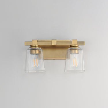 Maxim Lighting Cubos 2-Light Wall Sconce Natural Aged Brass