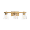 Maxim Lighting Cubos 3-Light Bath Vanity Natural Aged Brass