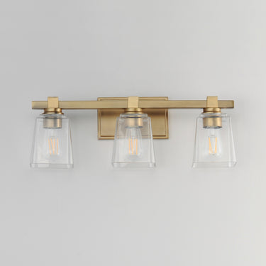 Maxim Lighting Cubos 3-Light Bath Vanity Natural Aged Brass