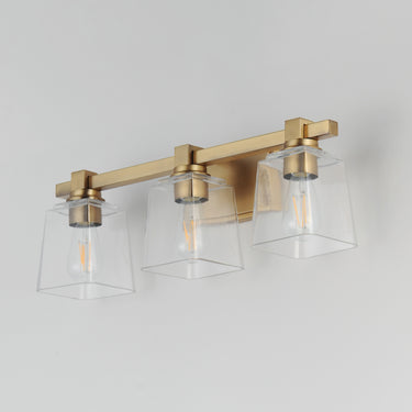 Maxim Lighting Cubos 3-Light Bath Vanity Natural Aged Brass
