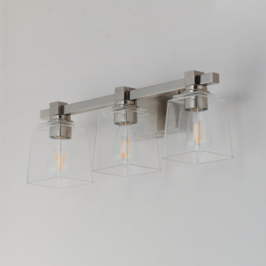 Maxim Lighting Cubos 3-Light Bath Vanity Satin Nickel
