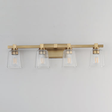 Maxim Lighting Cubos 4-Light Bath Vanity Natural Aged Brass