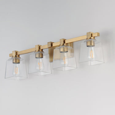 Maxim Lighting Cubos 4-Light Bath Vanity Natural Aged Brass