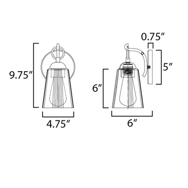 Maxim Lighting Jackson Hole Wall Sconce Black