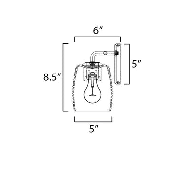 Maxim Lighting Honey Sconce Kentucky Bronze