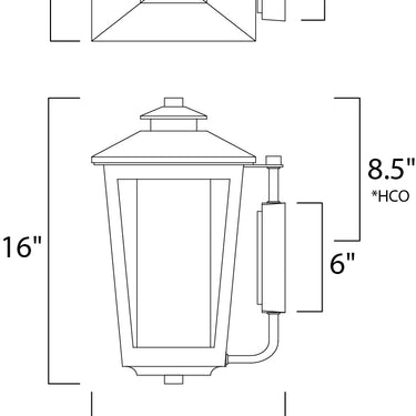 Maxim Lighting Aberdeen Outdoor Wall Artesian Bronze