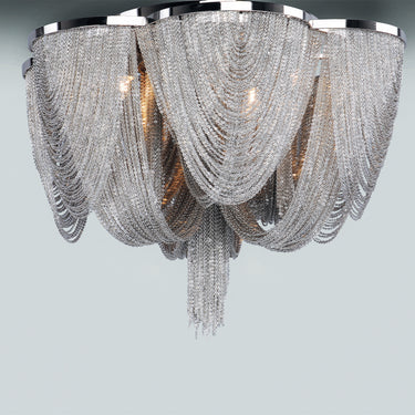 Maxim Lighting Chantilly 6-Light Flush Mount Polished Nickel