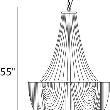 Maxim Lighting Chantilly 14-Light Chandelier Polished Nickel