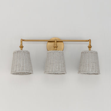 Maxim Lighting Baja 3-Light Bath Vanity Natural Aged Brass
