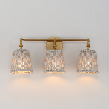 Maxim Lighting Baja 3-Light Bath Vanity Natural Aged Brass