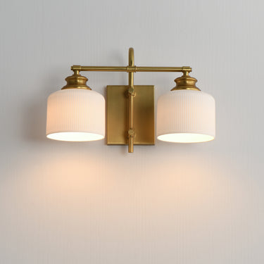 Maxim Lighting Bisque 2-Light Wall Sconce Natural Aged Brass