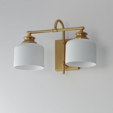Maxim Lighting Bisque 2-Light Wall Sconce Natural Aged Brass