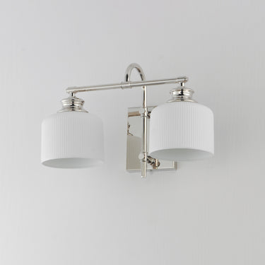 Maxim Lighting Bisque 2-Light Wall Sconce Polished Nickel