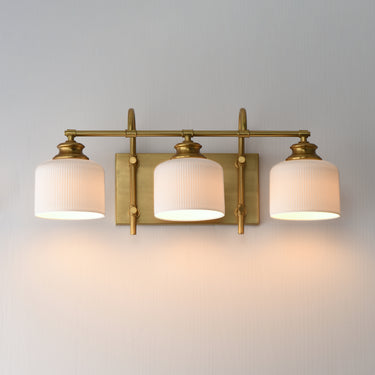 Maxim Lighting Bisque 3-Light Bath Vanity Natural Aged Brass