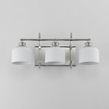 Maxim Lighting Bisque 3-Light Bath Vanity Polished Nickel