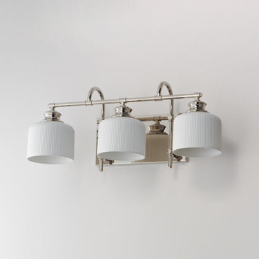 Maxim Lighting Bisque 3-Light Bath Vanity Polished Nickel