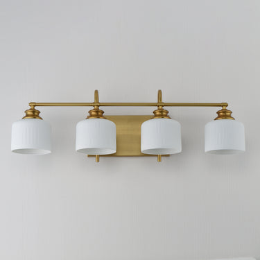 Maxim Lighting Bisque 4-Light Bath Vanity Natural Aged Brass