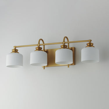 Maxim Lighting Bisque 4-Light Bath Vanity Natural Aged Brass