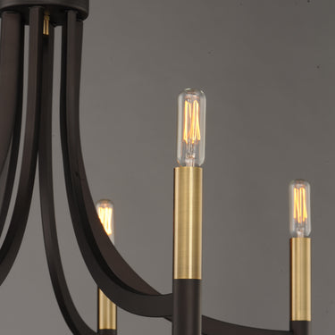 Maxim Lighting Lyndon 6-Light Chandelier Bronze/Antique Brass
